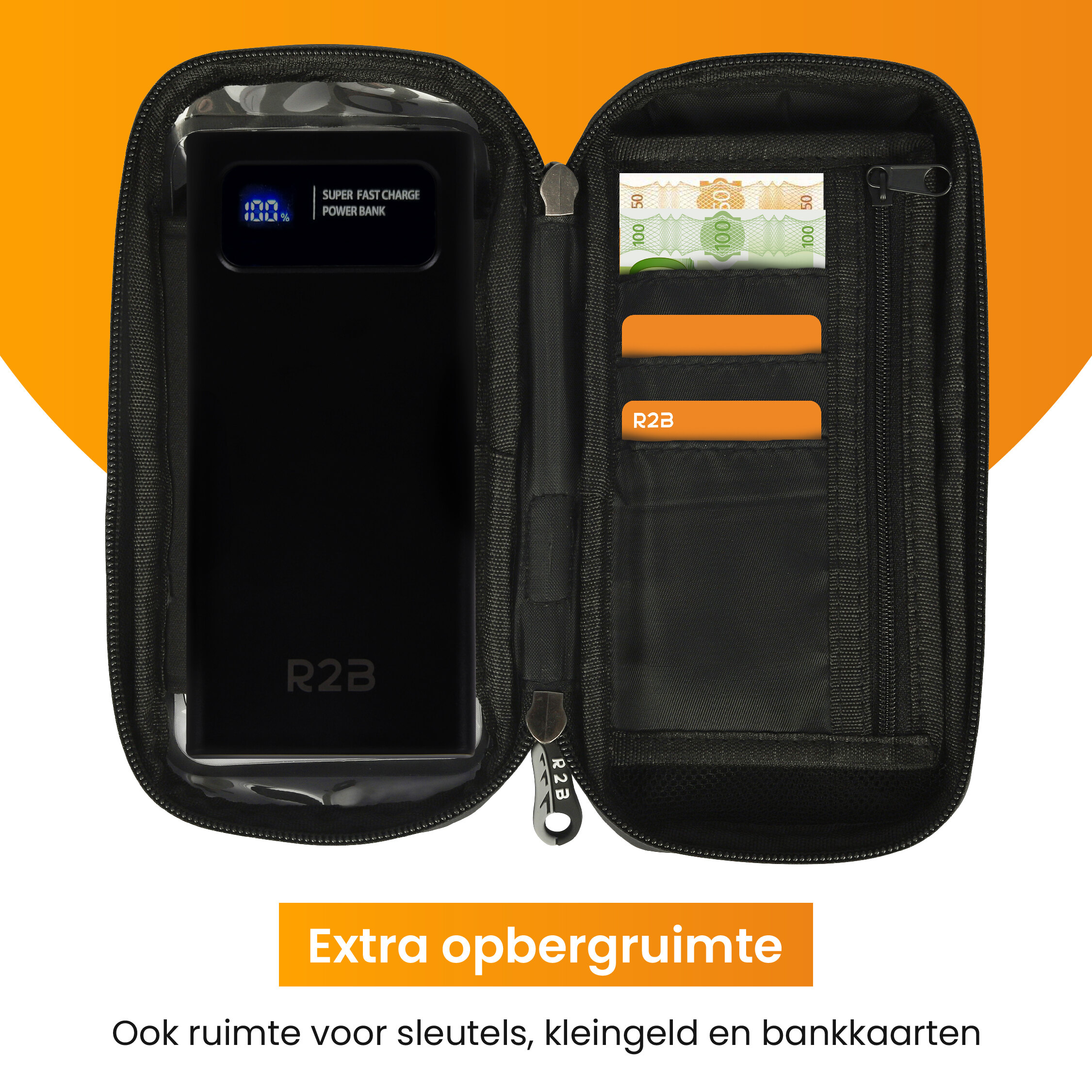 R2B Fahrrad-Handyhalterung + Powerbank 10.000 mAh - Obelink.de