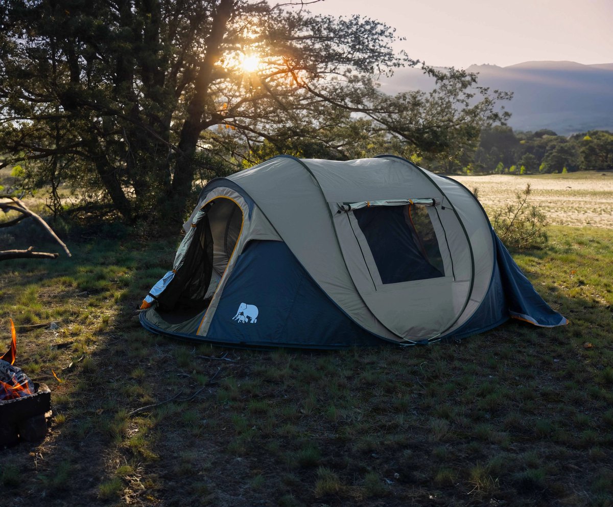 Deryan 4P Pop-Up Zelt  Sand - Obelink.de