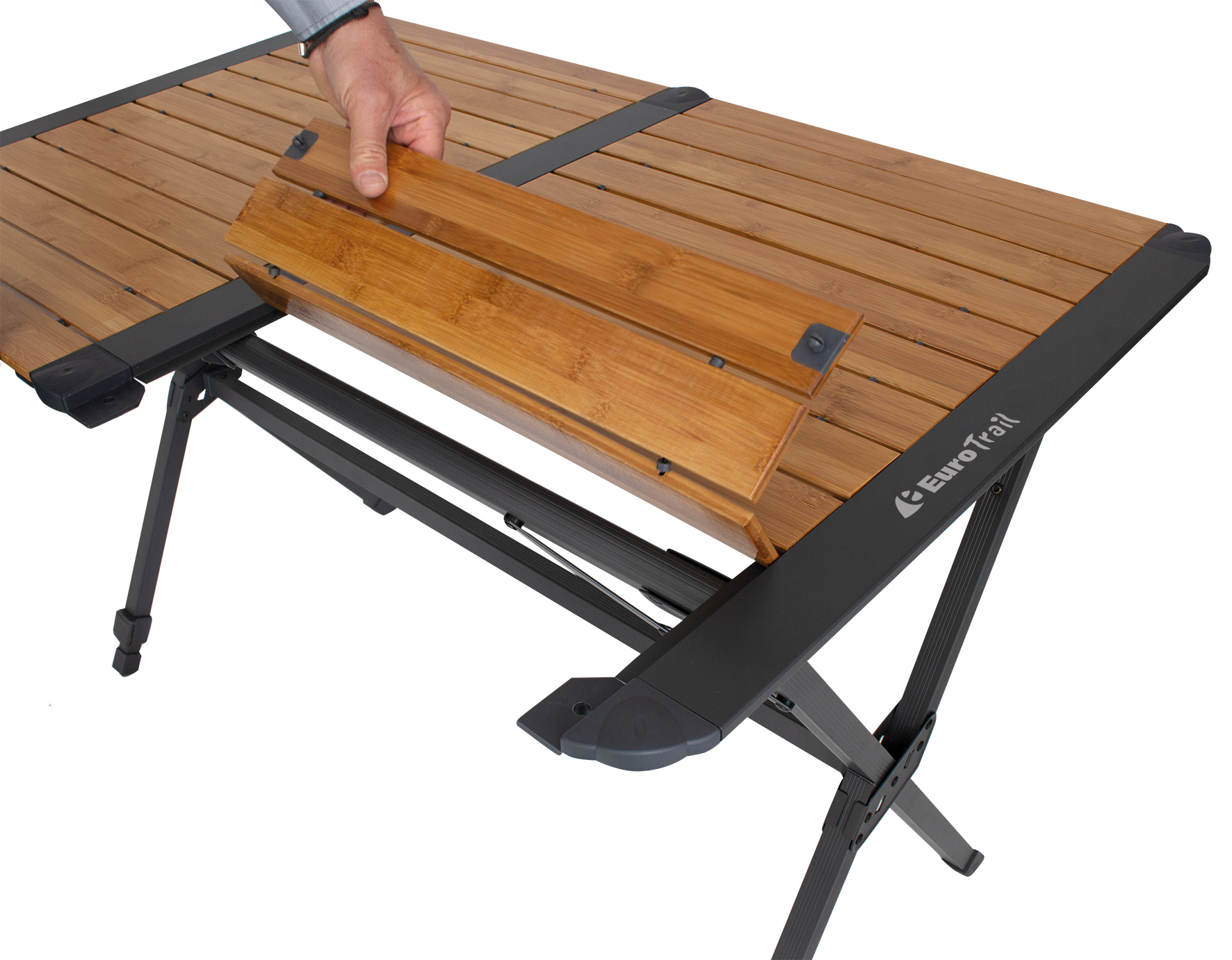 Eurotrail Chambery M Bambus Alu Rolltisch - Obelink.de