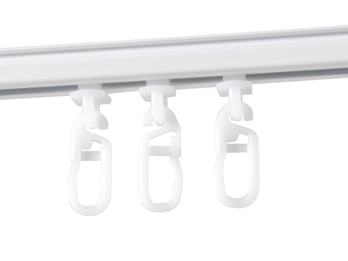 Gardinenschiene mit Gleitern 150 cm - white