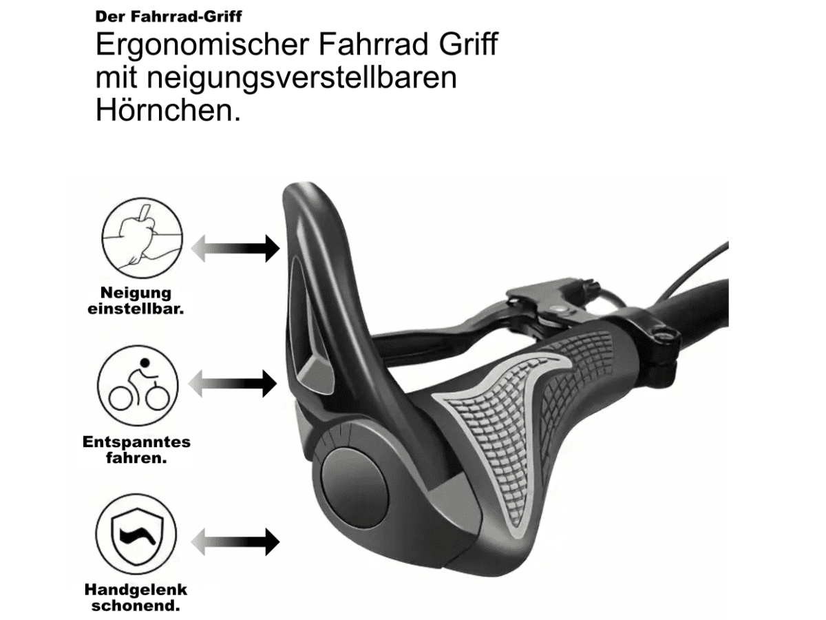 Mountain Bike 22 mm verstellbare griffe mit Hrnchen - Obelink.de