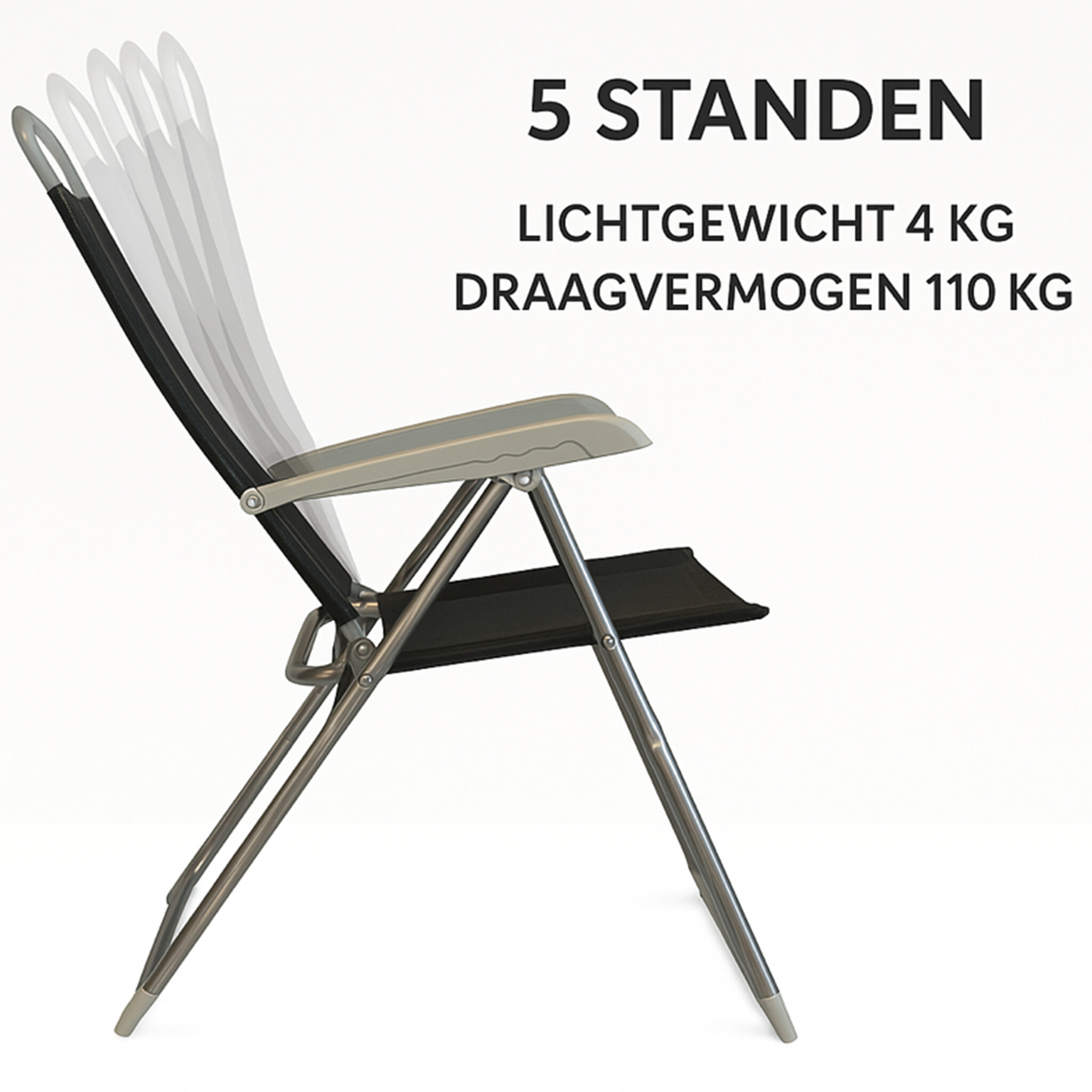 HEM Aluminium verstellbarer campingstuhl