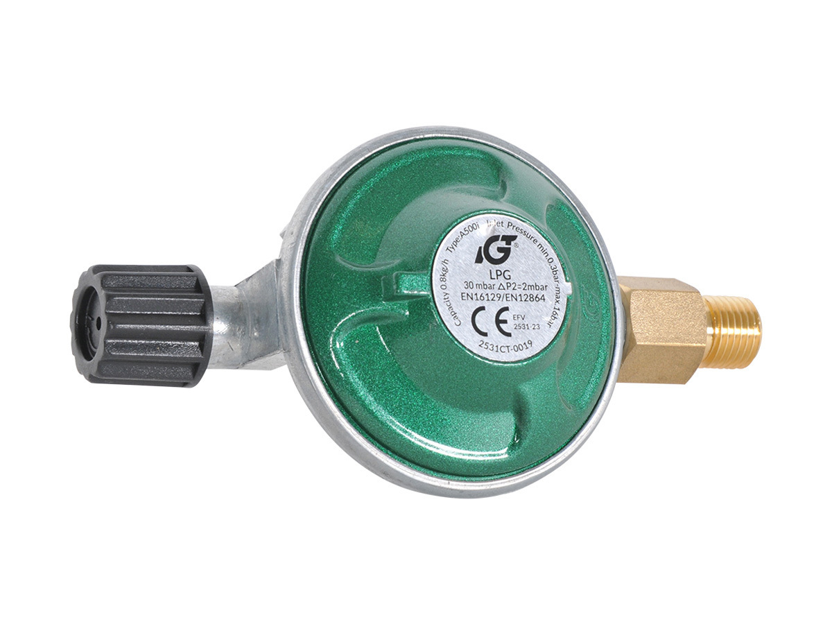 Obelink 30 mbar 1/4&apos;&apos; Links Campingaz Druckregler