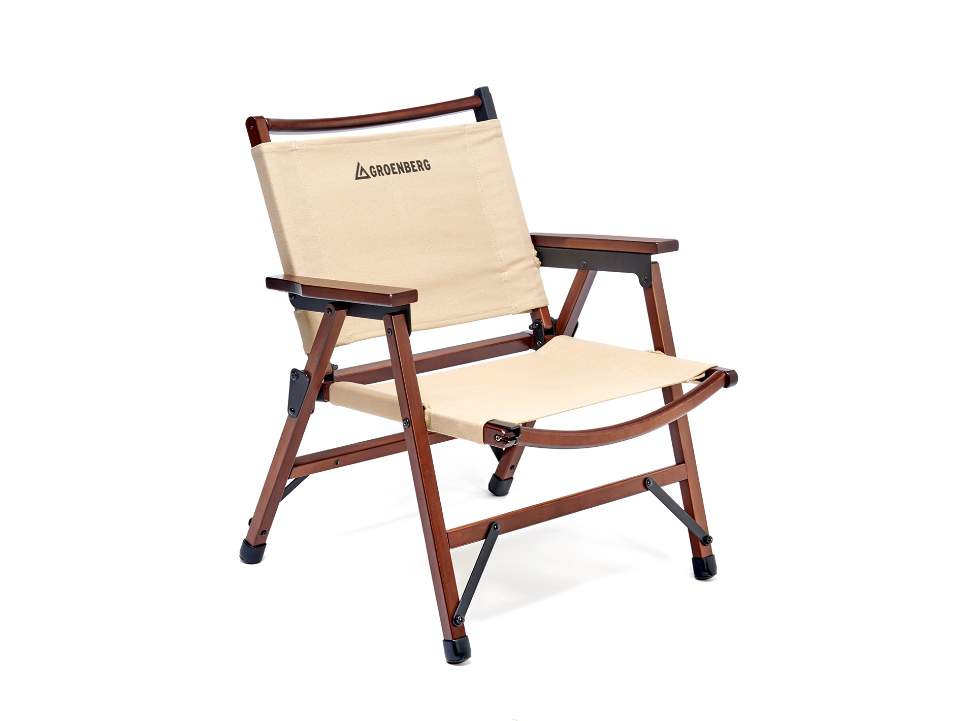 BRUNNER Klappstuhl Camping  Komfortabler Sitz Mit Groen Armlehnen,  Sicherheitsrahmen, Grau/Schwarz, Bis 102 Kg Tragkraft Sicherheitsrahmen  Campingstuhl