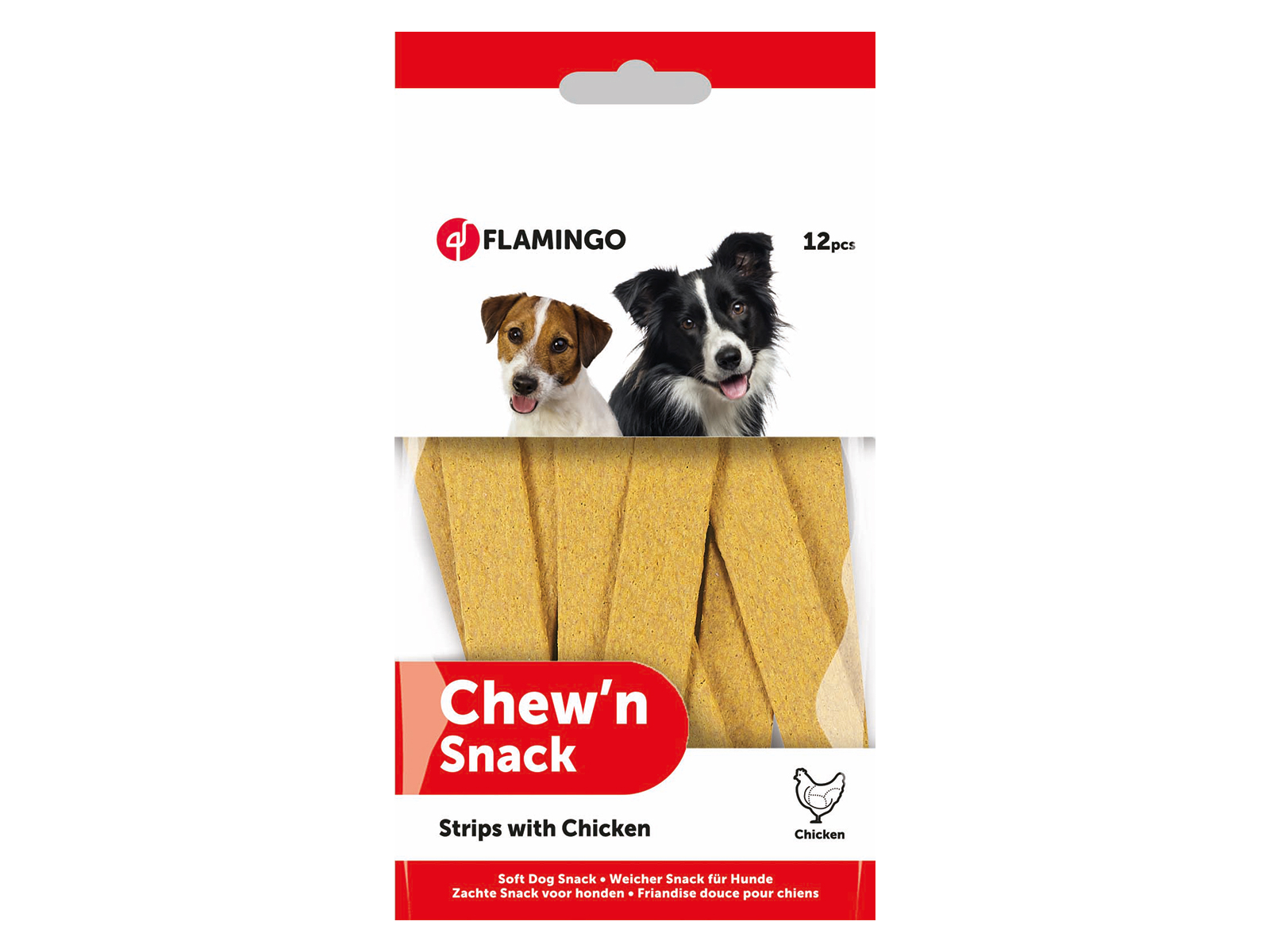 Flamingo friandises chien nature snack os de tibia 10 cm