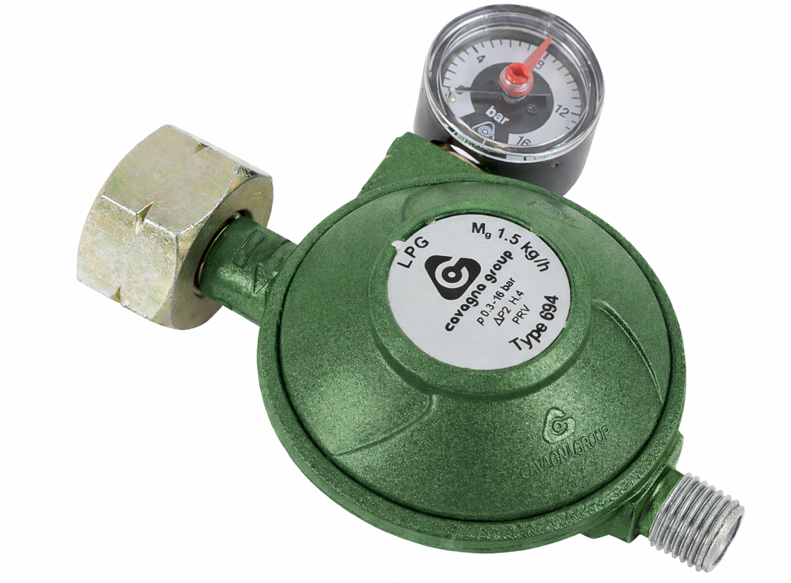 Obelink 30 mbar 1/4 Links Druckregler mit Manometer