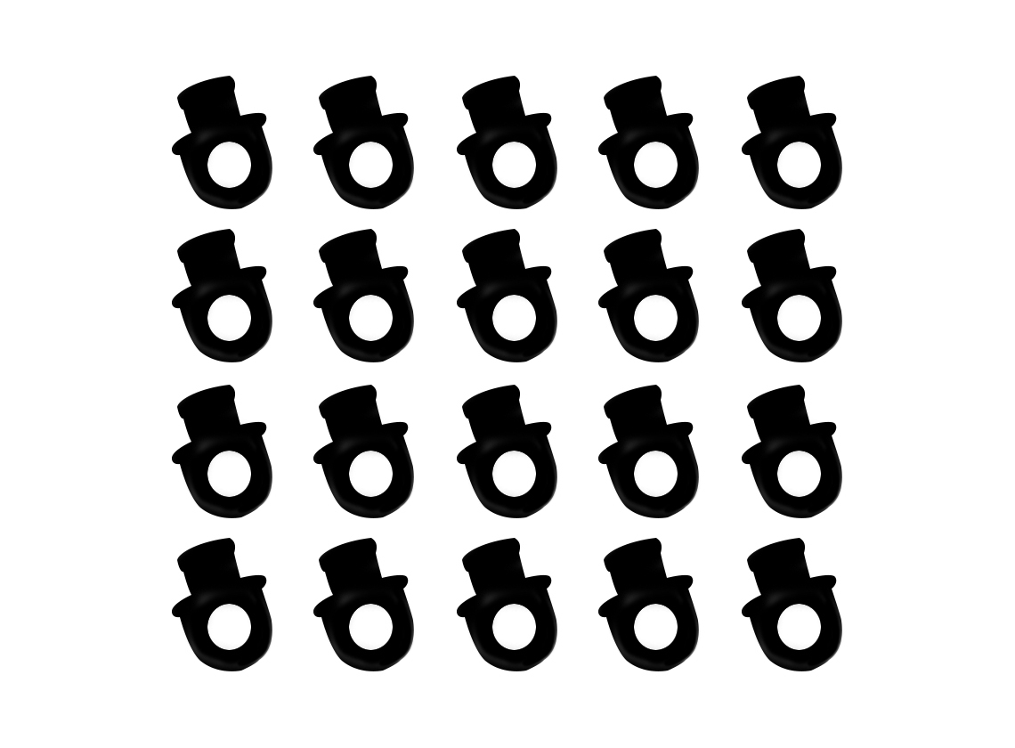 Obelink Ösi Gardinenhaken (20 Stück) - Black
