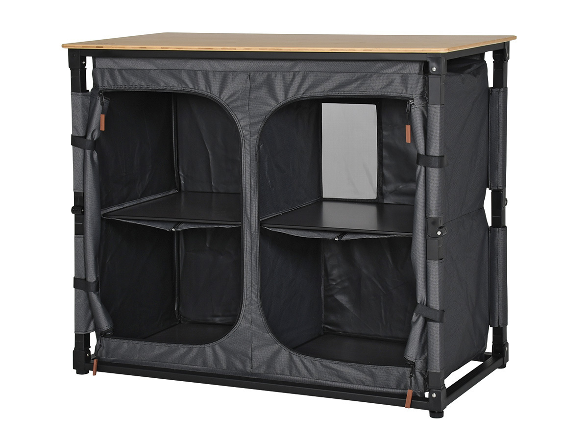 Obelink Ravenna Bamboo Quick Campingschrank - Black