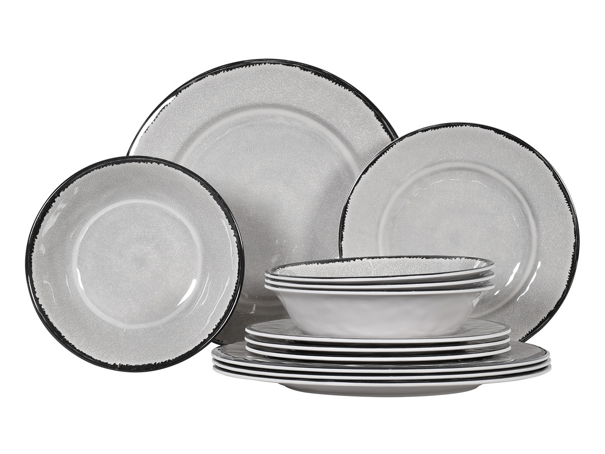 Obelink Premium Stone Geschirrset - 12-teilig