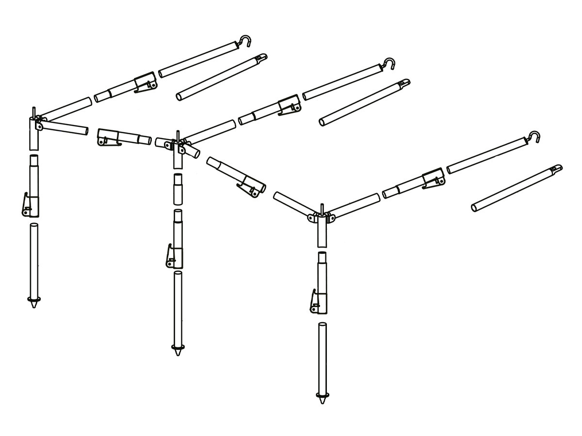Obelink SwiftLock Sonnendachgestänge Stahl 25 mm Größe 2 - 7