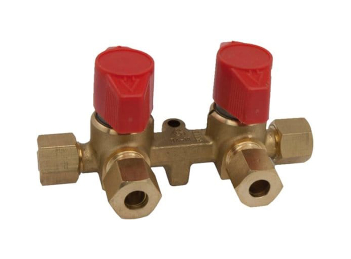 Obelink Verteilerhahn 8 mm Klemmverschraubung - Zweiwege