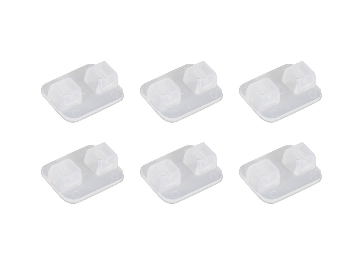 6er-Set Obelink 6mm-Endstücke für Gardinenschienen