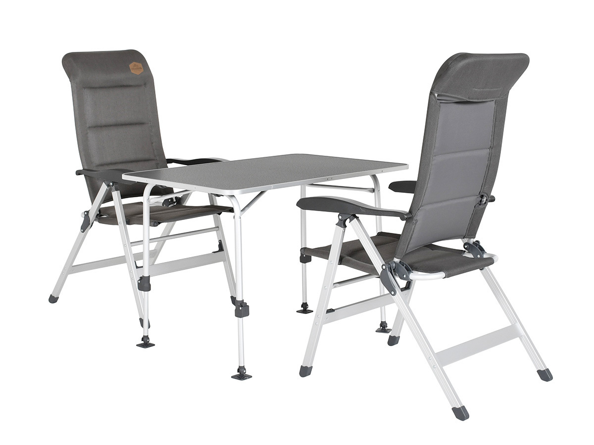 Obelink Abruzzo Superlight 100 und Corsa Grey Tisch mit Klappstühle